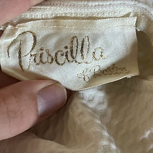 Vintage 60s Priscilla of Boston Floral Empire Waist Cottagecore Maxi Dress Sz M - Picture 8 of 9